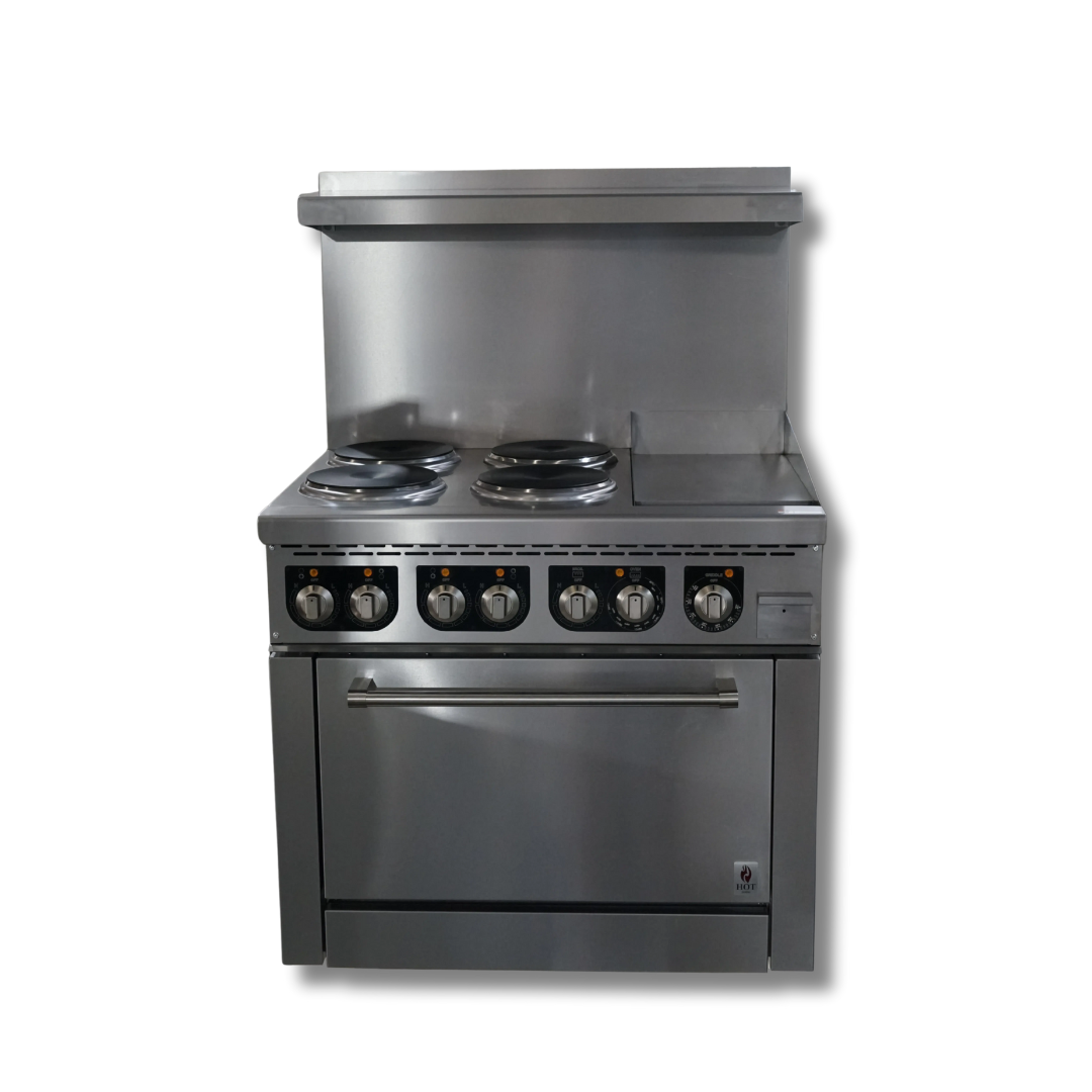 Electric Range 36" (4 burner + 12"Griddle) -HZ-ER36-12G