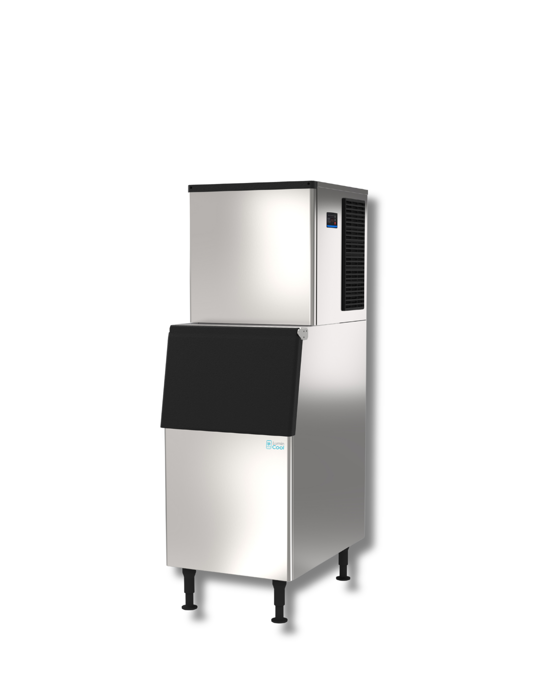 Lumin Cool-IM350 Air Cooled Ice Machine – Half Size Cubes | 380 lb/24hrs, 275 lb Storage