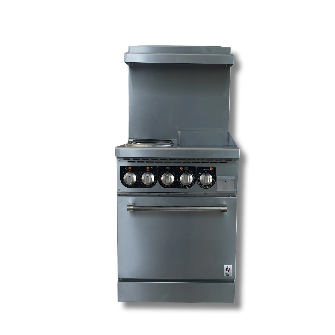 Electric Range 2 top burner + 12"Griddle - HZ-ER24-12G