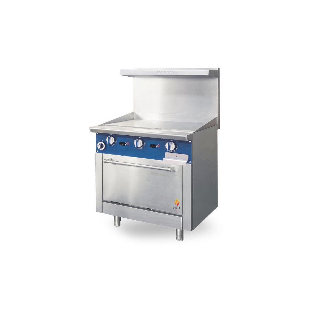 Gas Range with Built-In Convection Oven 36"w/36" Griddle top(Thermostat) HZ-CR36-36TG