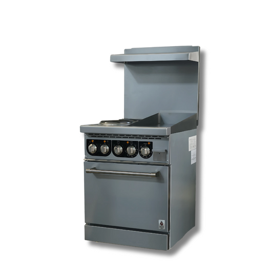 Electric Range 2 top burner + 12"Griddle - HZ-ER24-12G