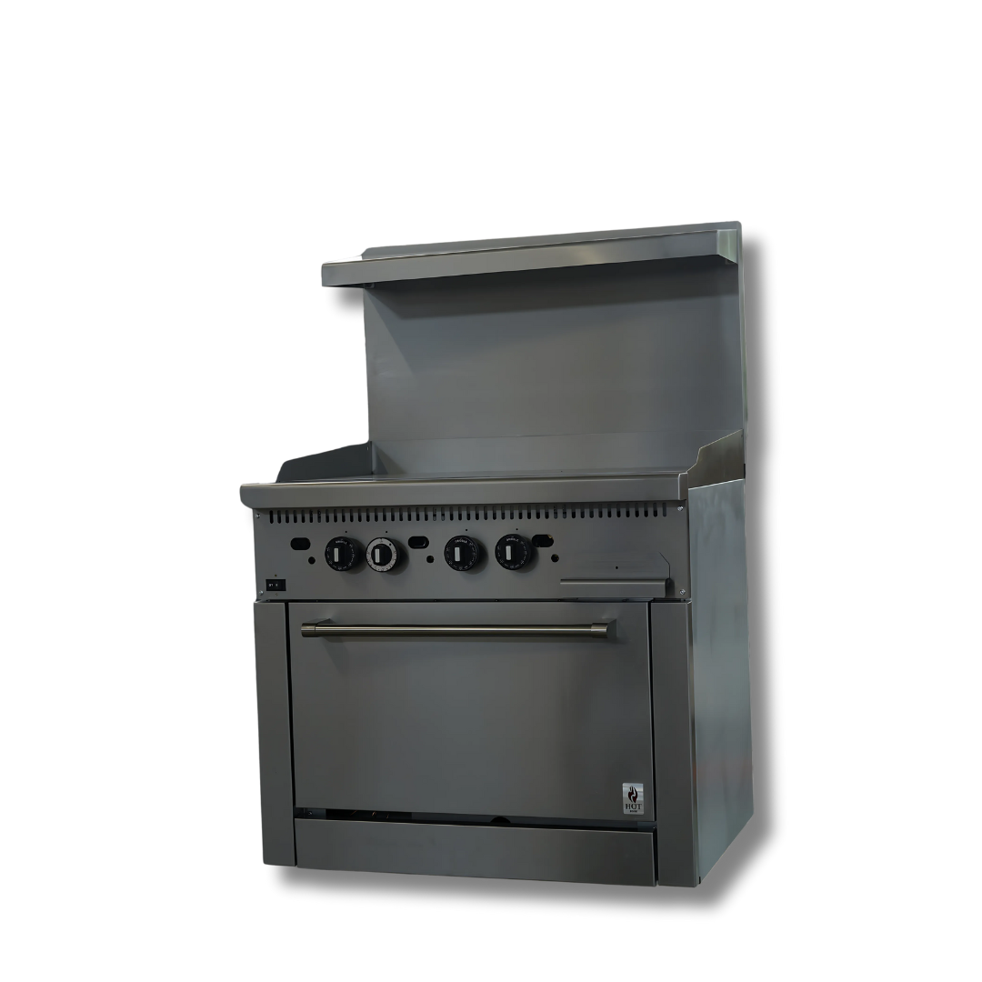 Gas Range with Built-In Convection Oven 36"w/36" Griddle top(Thermostat) HZ-CR36-36TG