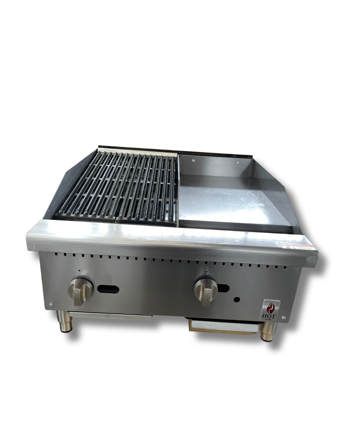 Countertop Gas Combination Charbroiler and Griddle 24"-HZC-12C12G