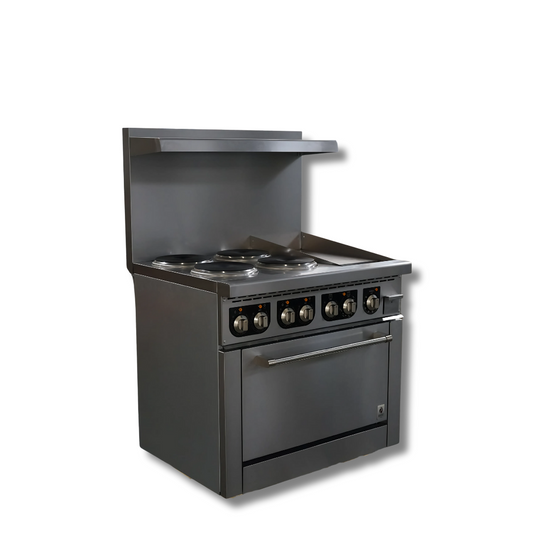 Electric Range 36" (4 burner + 12"Griddle) -HZ-ER36-12G