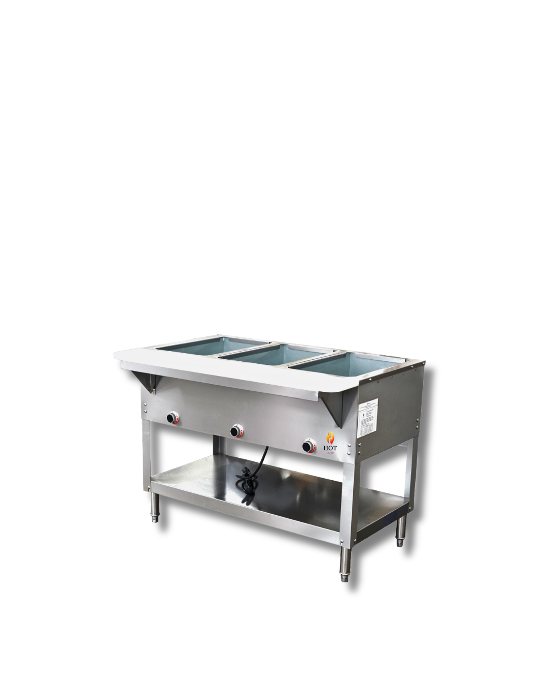 Electric Open Well Steam Table with 3-Pan Tray HZ- EHT3WA