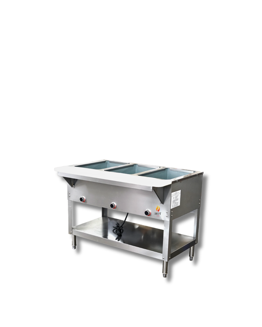 Electric Open Well Steam Table with 3-Pan Tray HZ- EHT3WA